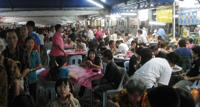 food market by night, in Ipoh ipoh night food market